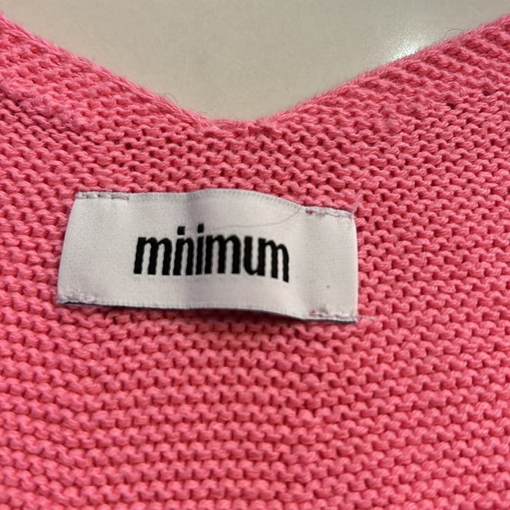 Pink V Neck Sweater M - Picture 2 of 6